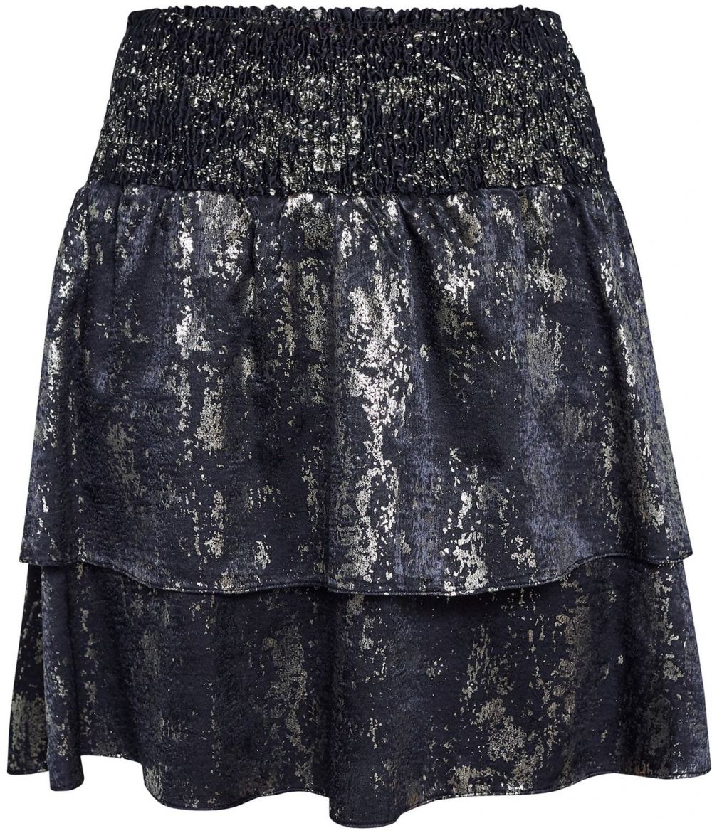 SISTERS POINT Sukňa 'N.GROW'  čierna / strieborná