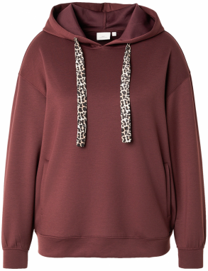 ONLY Carmakoma Mikina 'CARALINA'  čokoládová / kapučíno / čierna