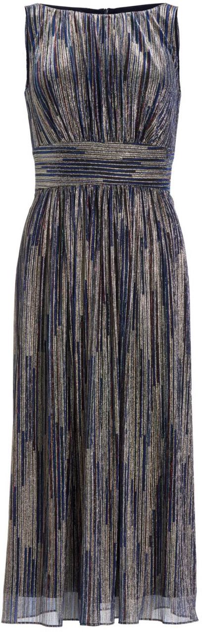 SWING Kokteilové šaty  námornícka modrá / zlatá