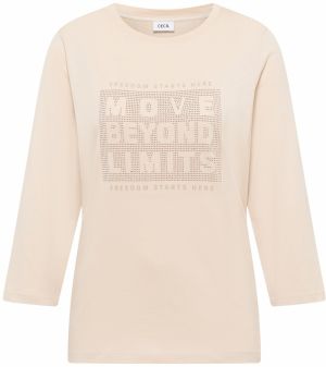 CECIL Tričko 'Hotfix'  béžová