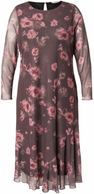 ONLY Carmakoma Šaty 'CARLoura'  čokoládová / tmavozelená / ružová / ružová