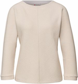 STREET ONE Sveter  farba ťavej srsti / šedobiela