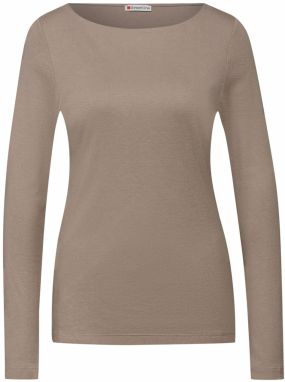 STREET ONE Tričko 'New Lanea'  sivobéžová