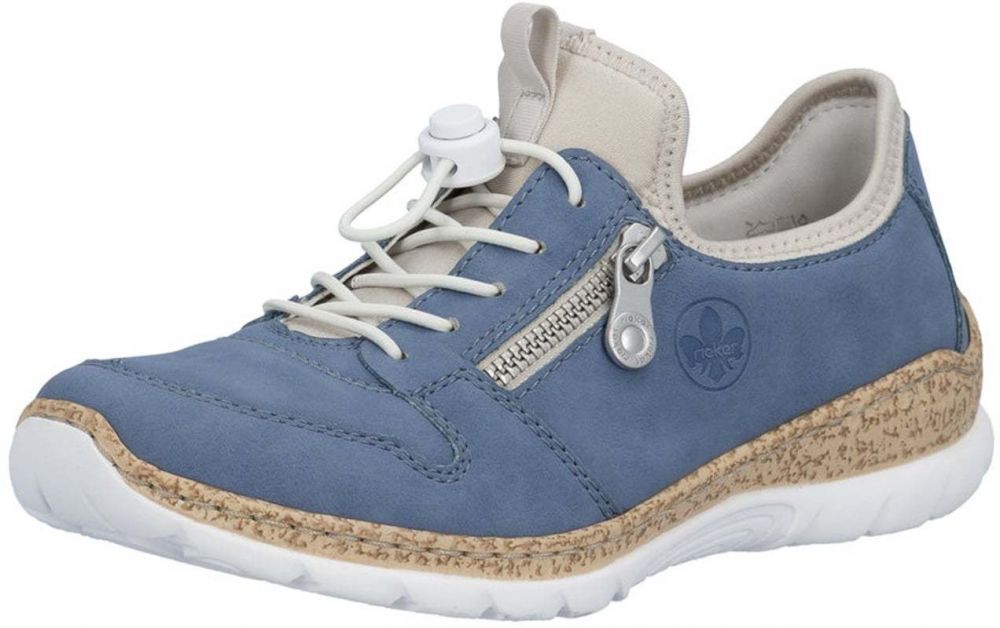 Rieker Športové šnurovacie topánky  dymovo modrá