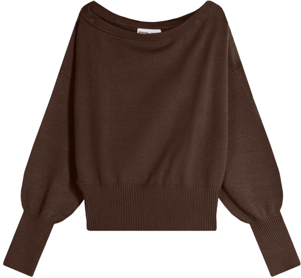 Bershka Sveter  hnedá