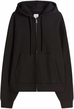 Bershka Tepláková bunda  čierna