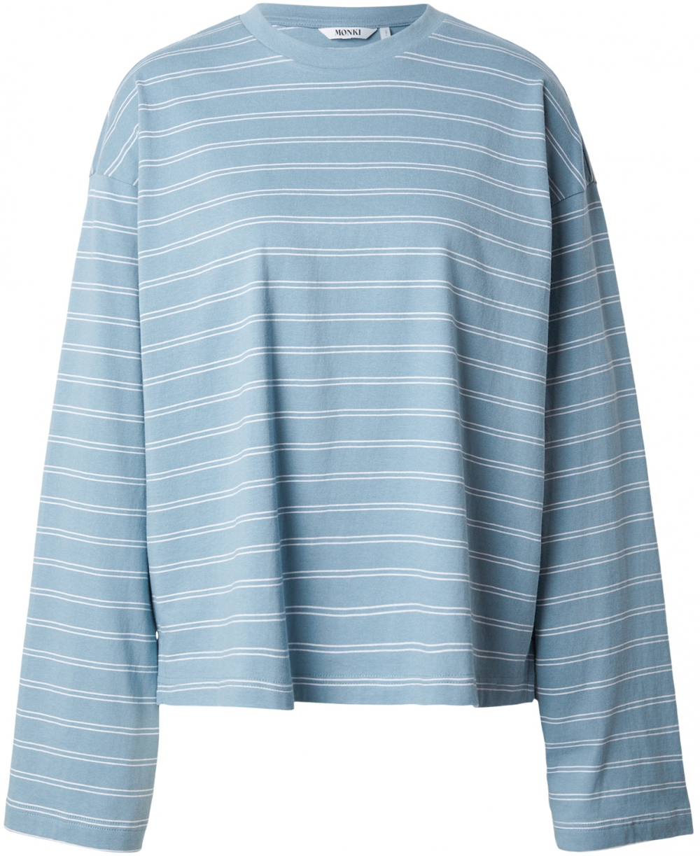 Monki Tričko  svetlomodrá / biela