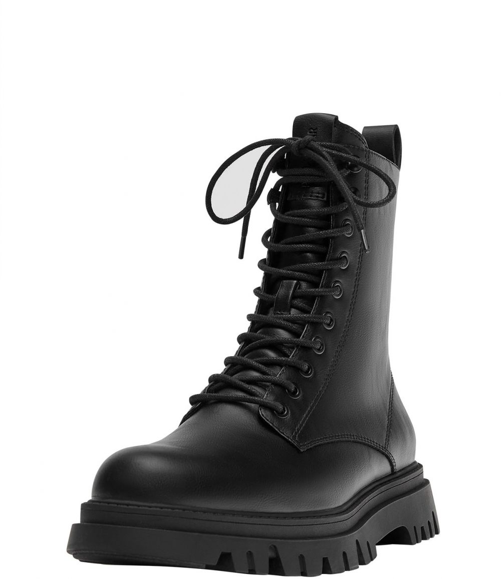 Pull&Bear Šnurovacie čižmy  čierna