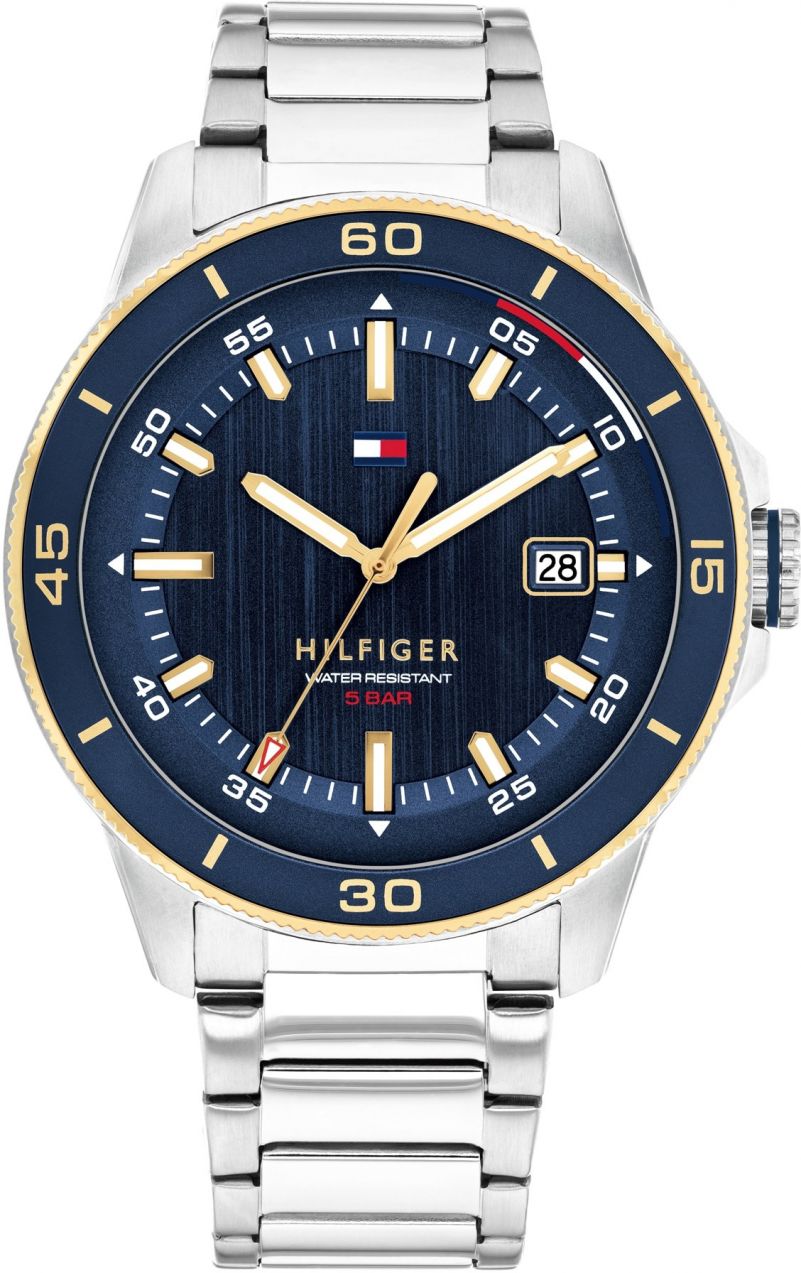 TOMMY HILFIGER Analógové hodinky 'REMY'  námornícka modrá / strieborná