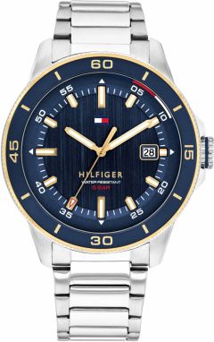TOMMY HILFIGER Analógové hodinky 'REMY'  námornícka modrá / strieborná