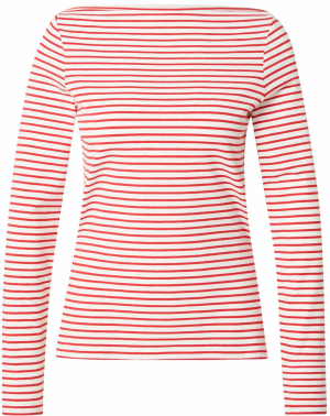 ONLY Tričko 'ONLKISS'  karmínovo červená / biela