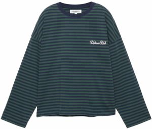 Pull&Bear Tričko 'PACIFIC'  námornícka modrá / jedľová / biela