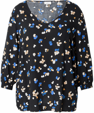 ONLY Carmakoma Blúzka 'CARPETREA'  azúrová / horčicová / čierna / biela