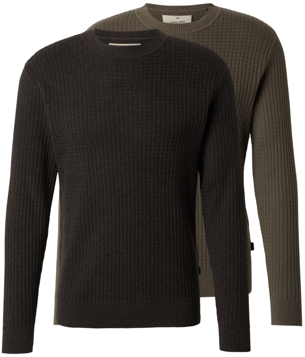 Jack & Jones Premium Sveter 'JPRBLUBARKLEY'  hnedá / čierna