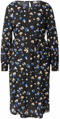 ONLY Carmakoma Šaty 'CARPETREA'  azúrová / svetlohnedá / čierna / biela