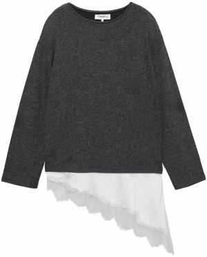 Pull&Bear Sveter  tmavosivá / šedobiela