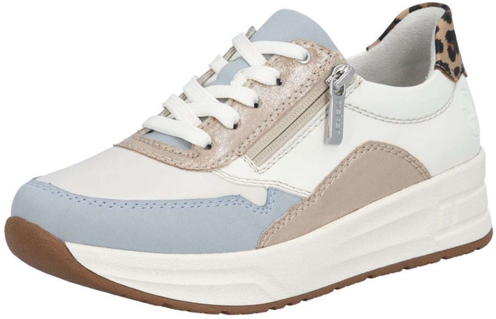 Rieker Nízke tenisky  modrosivá / zlatá / biela / šedobiela