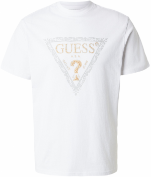 GUESS Tričko  zlatá / sivá / biela