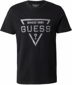 GUESS Tričko  striebornosivá / čierna