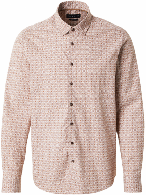 bugatti Košeľa  béžová / koňaková / biela