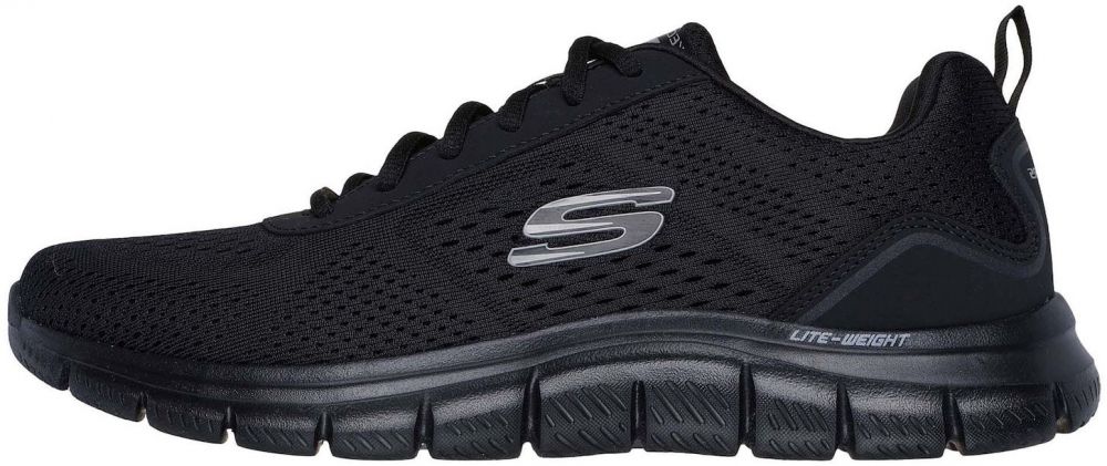 SKECHERS Nízke tenisky 'TRACK - LESHUR'  sivá / čierna
