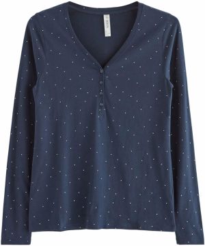 Lindex Pyžamo  námornícka modrá / biela