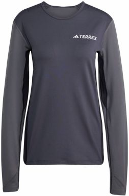 ADIDAS TERREX Funkčné tričko 'Multi Synthetic Base Layer Long'  sivá / čadičová / biela