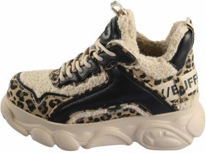 BUFFALO Šnurovacie členkové čižmy 'CLD CHAI'  krémová / čierna