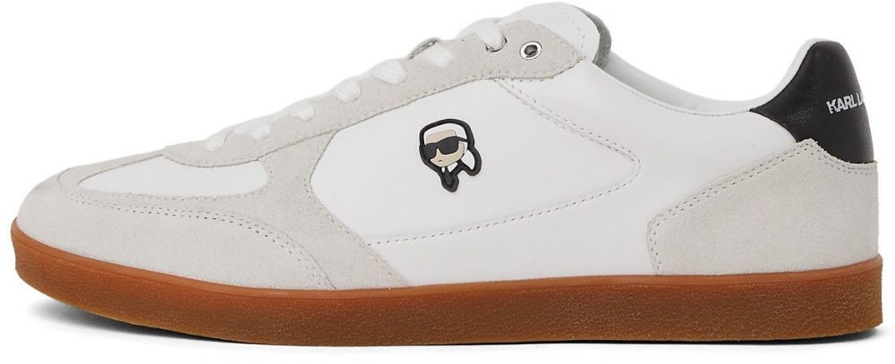 Karl Lagerfeld Nízke tenisky 'Ikon Kandidate'  svetlosivá / biela