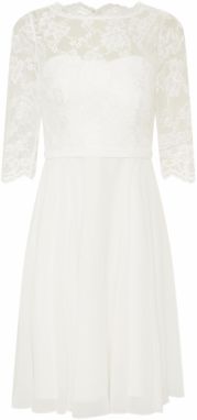 mascara Kokteilové šaty  slonová kosť