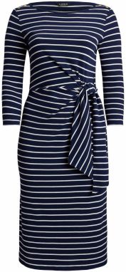 Lauren Ralph Lauren Plus Šaty 'VAYRA'  námornícka modrá / biela