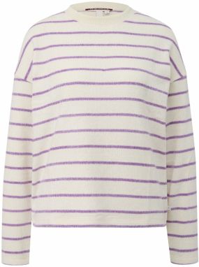 QS Sveter  krémová / levanduľová