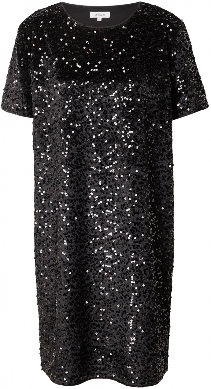 s.Oliver Kokteilové šaty  čierna