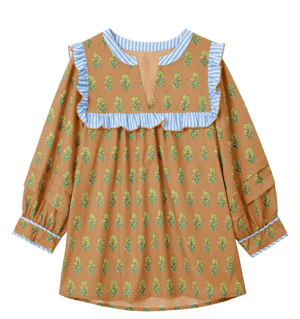 Imily Bela Blúzka  hnedá / zmiešané farby