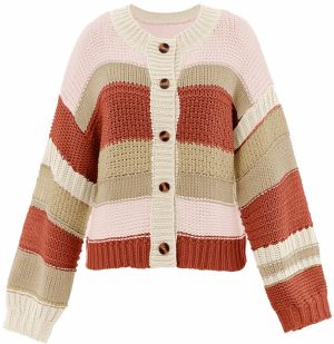 Imily Bela Kardigán  zelená / zmiešané farby