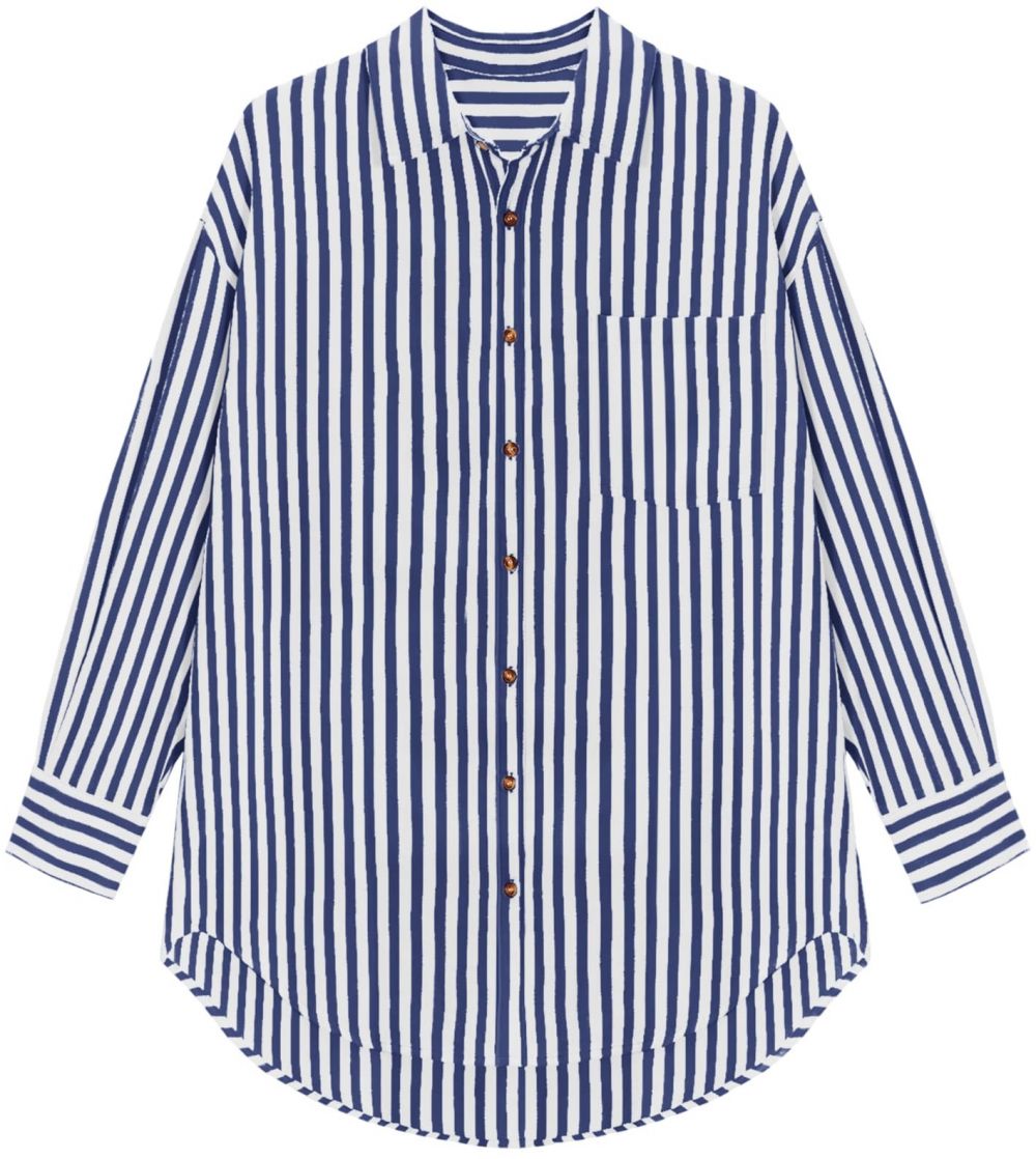 Imily Bela Blúzka  námornícka modrá / biela