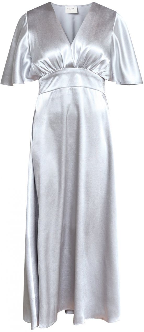 SISTERS POINT Večerné šaty 'GISELA'  strieborná