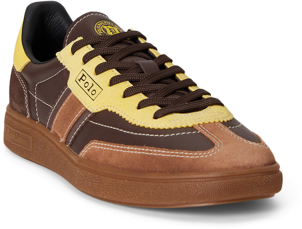 Polo Ralph Lauren Nízke tenisky 'BEDFORD'  karamelová / tmavohnedá / svetložltá
