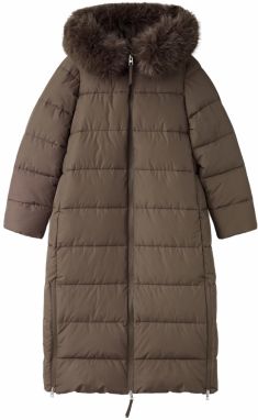 MANGO Zimný kabát  čokoládová