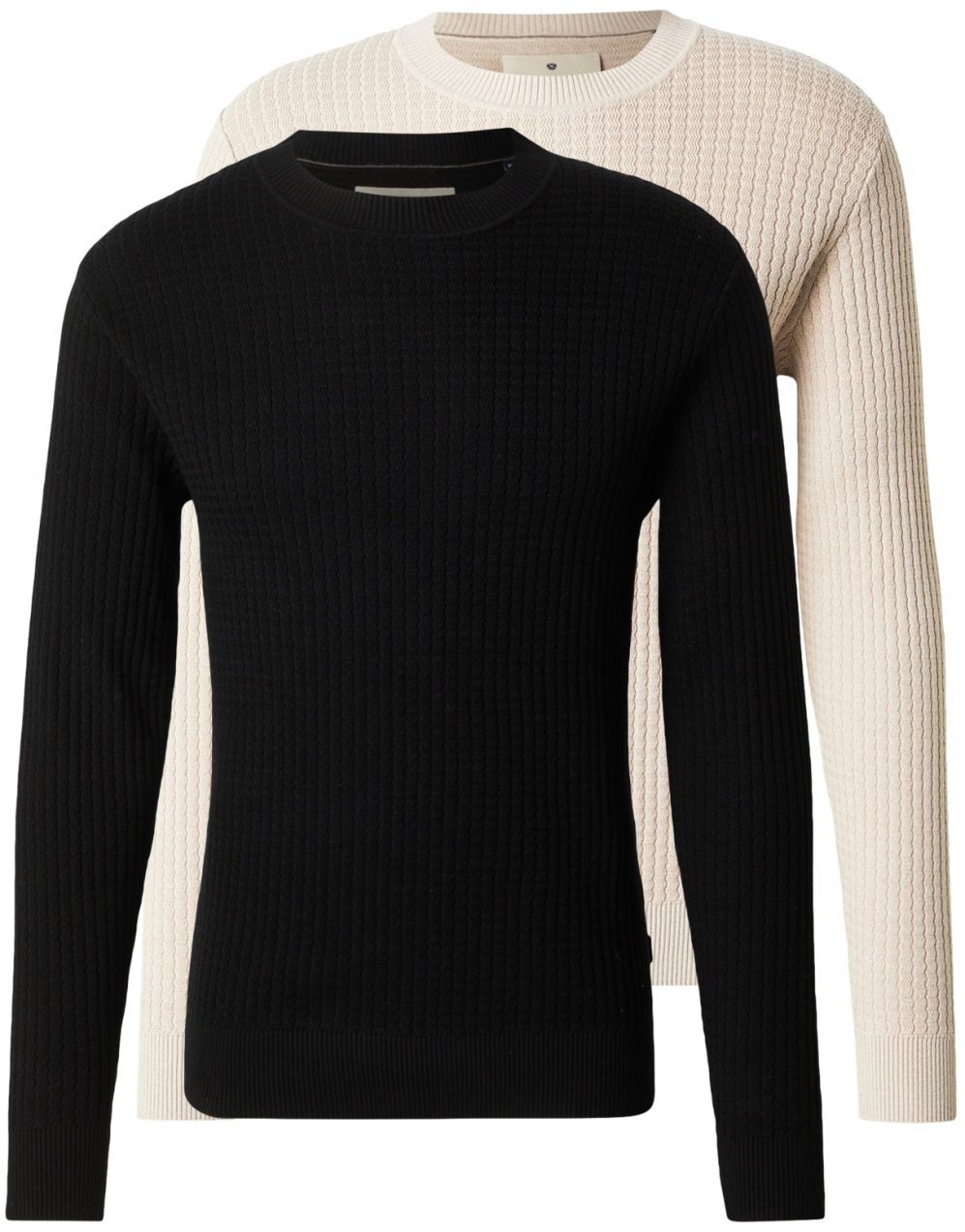 Jack & Jones Premium Sveter 'JPRBLUBARKLEY'  béžová / čierna