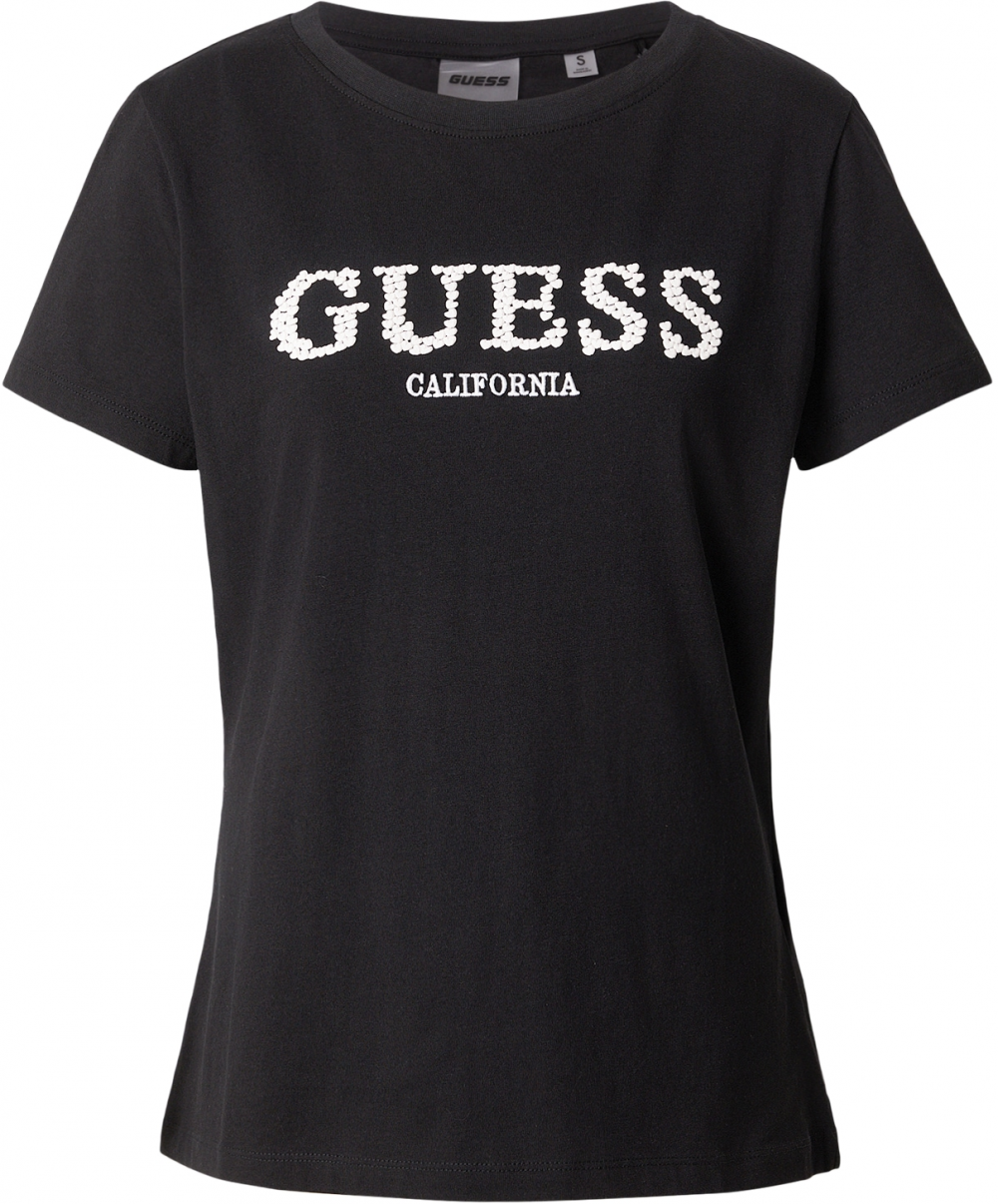 GUESS Tričko 'GIUDITTA'  čierna / biela