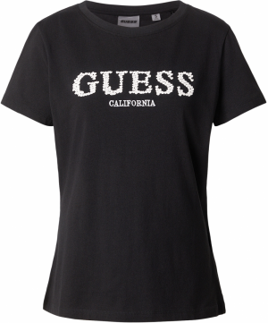 GUESS Tričko 'GIUDITTA'  čierna / biela