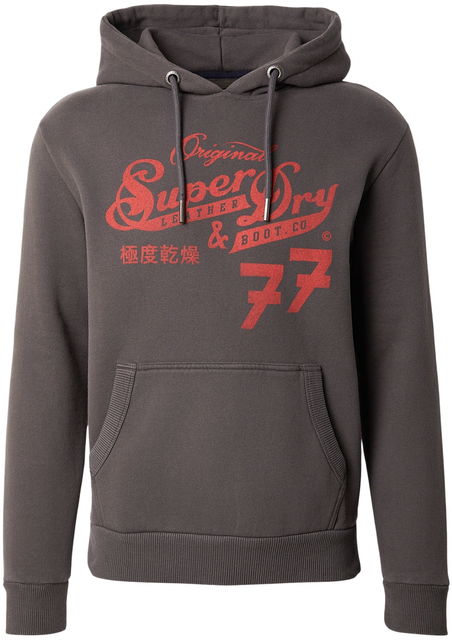 Superdry Mikina  červená / čierna