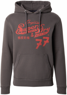 Superdry Mikina  červená / čierna