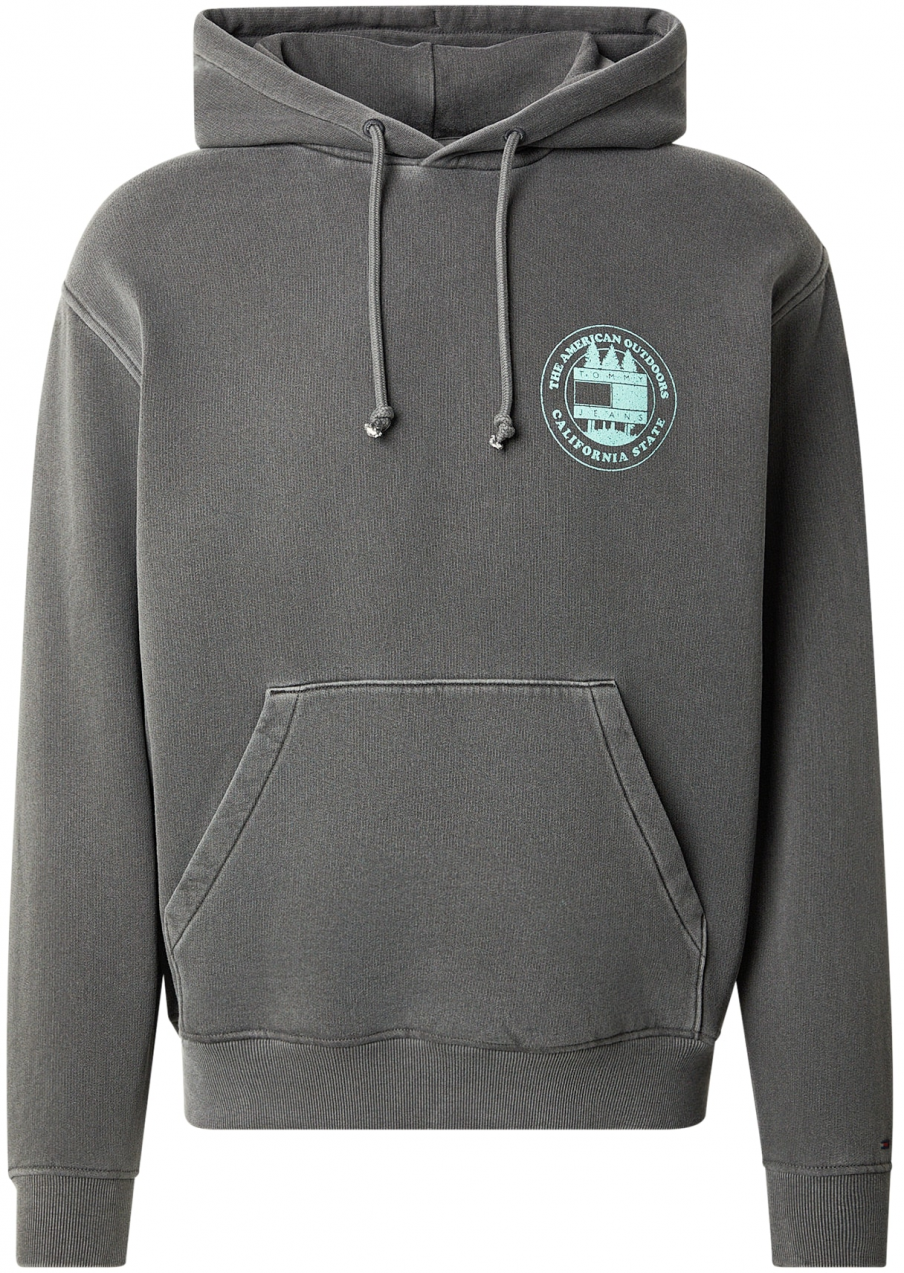 Tommy Jeans Mikina  sivá / mätová