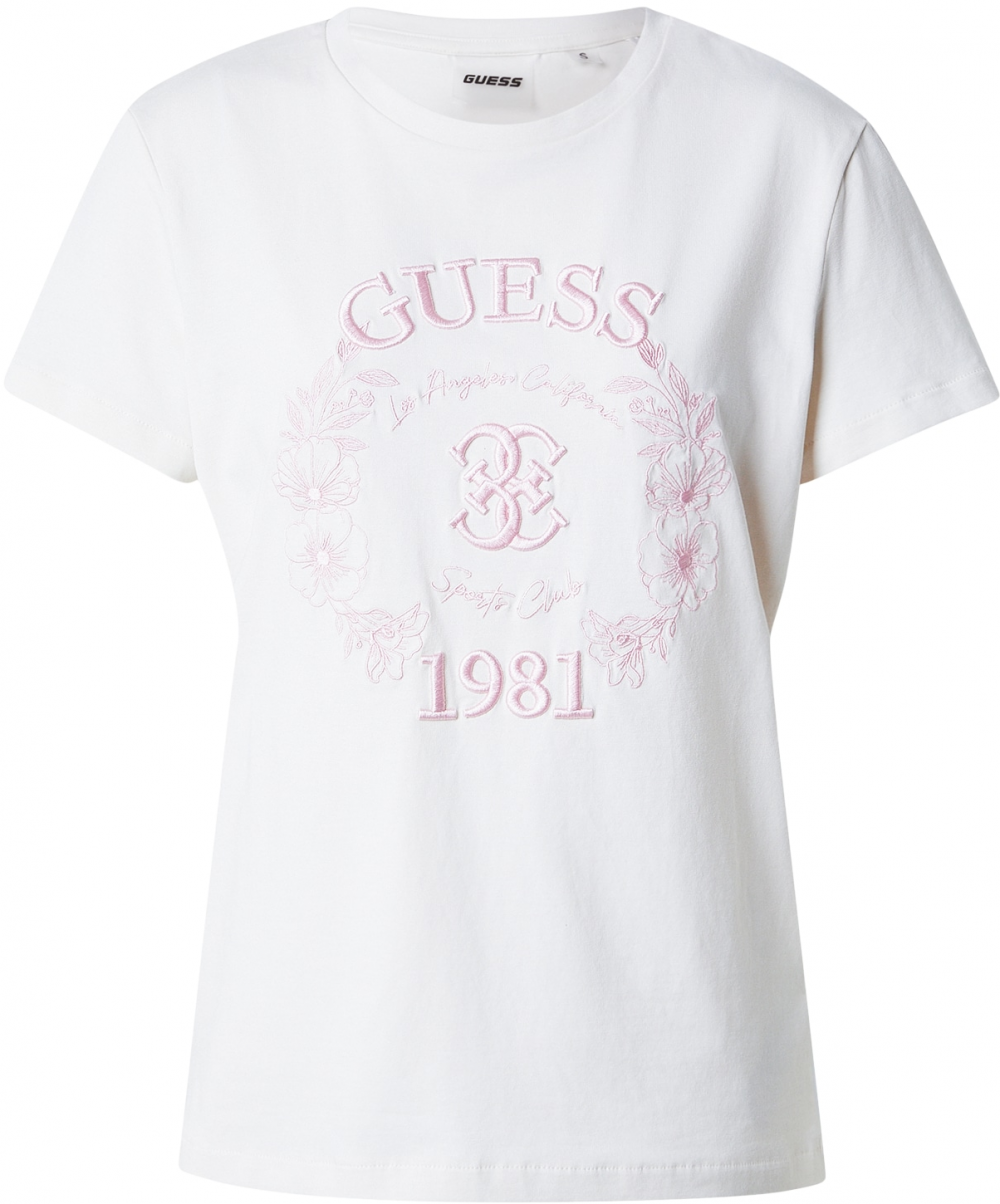 GUESS Tričko 'MADDALENA'  krémová / ružová