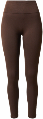 HRMN8 Športové nohavice  tmavohnedá / biela