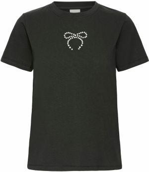 ICHI Tričko 'IHNYNNA'  čierna / perlovo biela