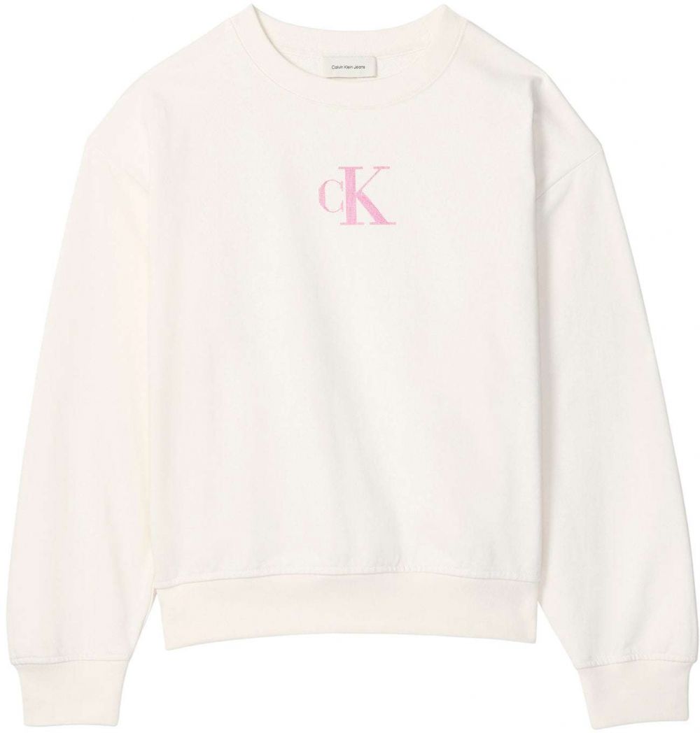 Calvin Klein Jeans Mikina 'CLASSIC'  béžová / pastelovo ružová