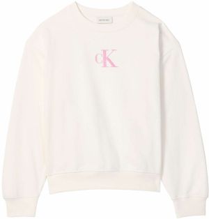 Calvin Klein Jeans Mikina 'CLASSIC'  béžová / pastelovo ružová